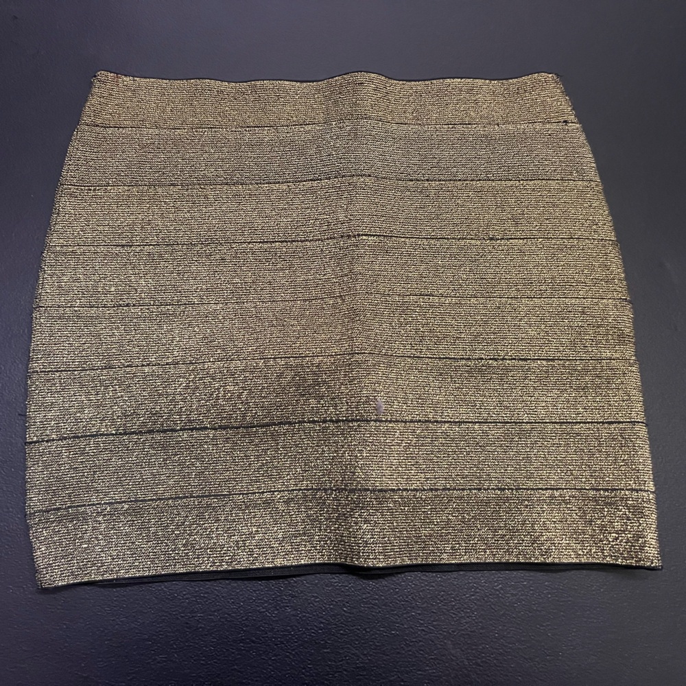 Forever 21 Metallic Gold Mini Skirt
